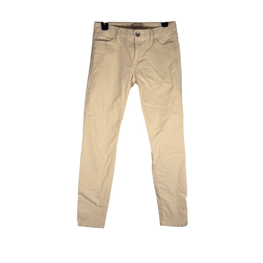 Banana Republic Skinny Ankle Corduroy Pants Rich Cream 26 685996-01 Regular